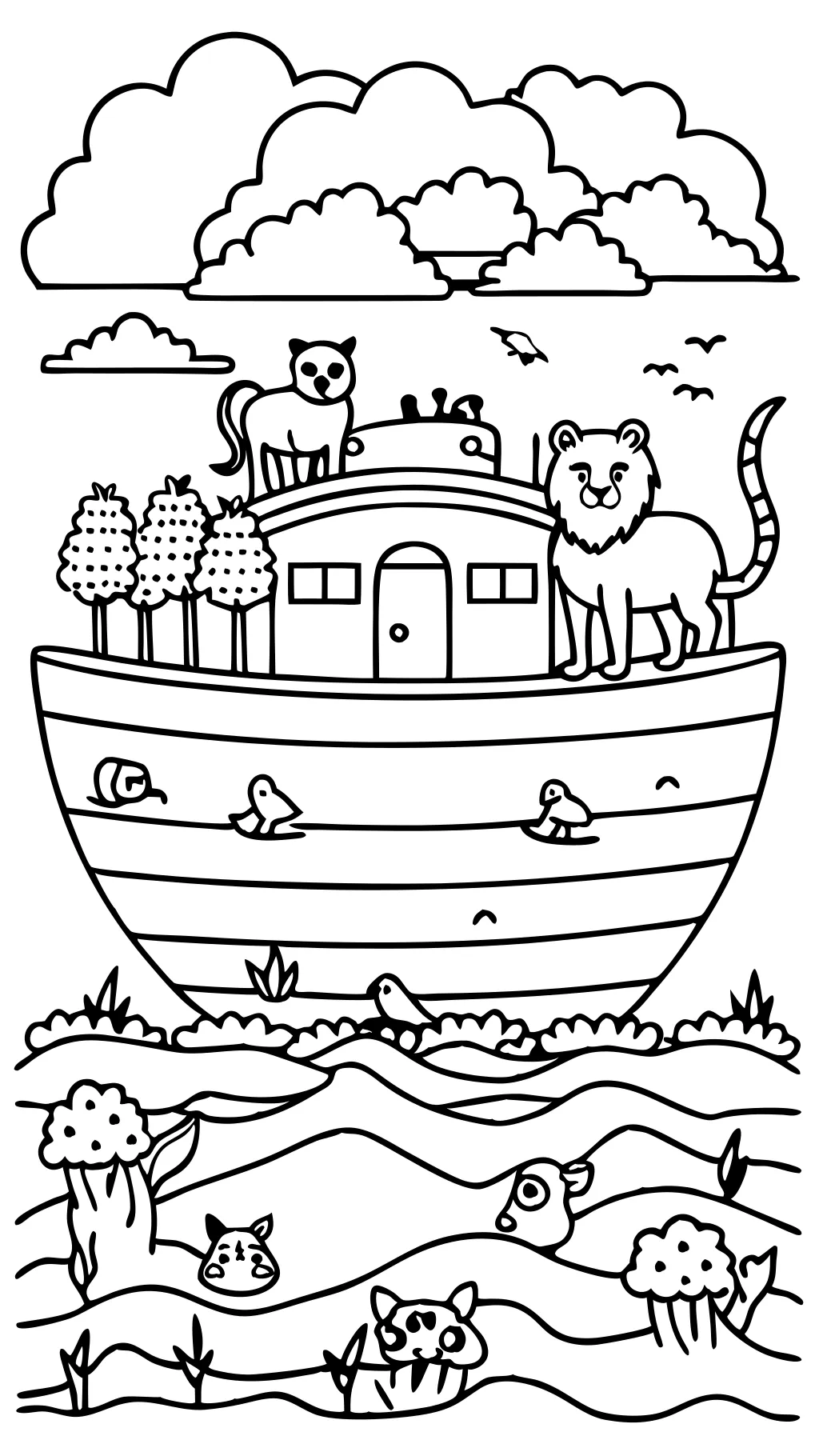 coloriage de l’Arche de Noah